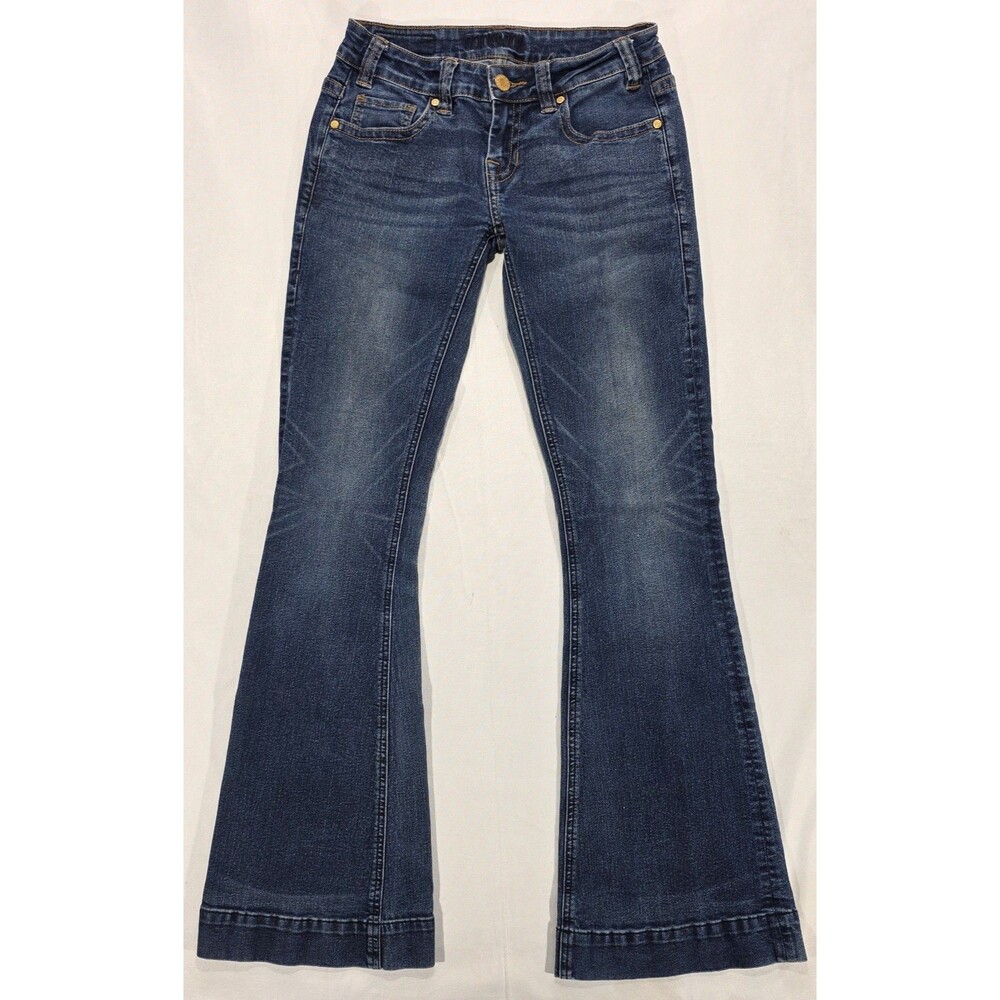 Rock & Roll Cowgirl Trouser Jeans 26x34 Western Low Rise Flare Denim Y2K Boho